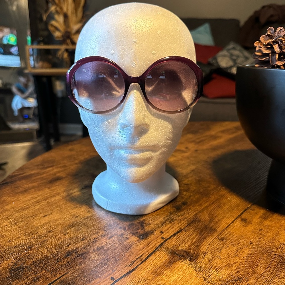 Coach Purple Oversized Sunglasses with Gradient Lenses
